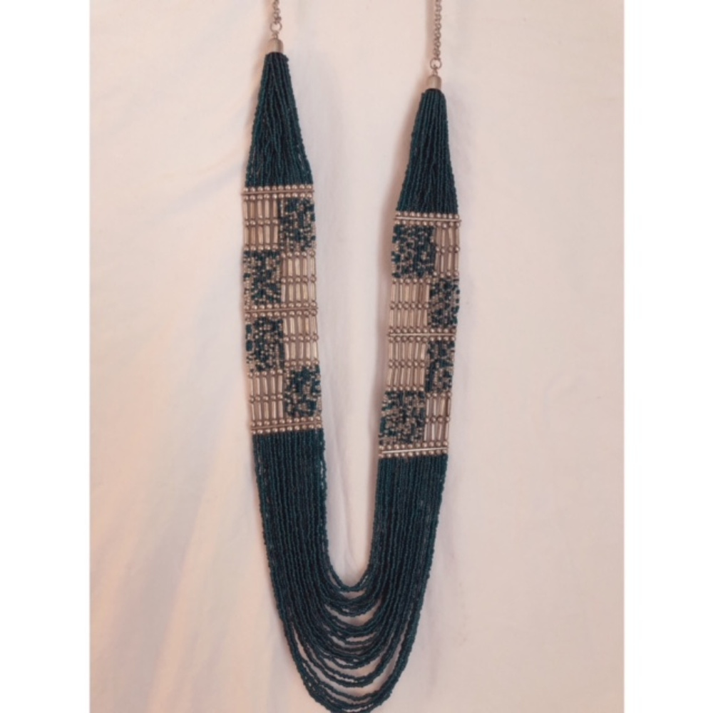 Teal Beaded Necklace